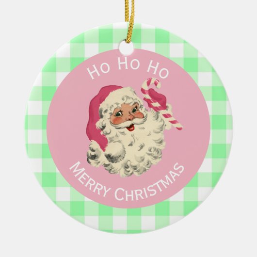 ライトスキンピンクサンタ セラミックオーナメント (正面)