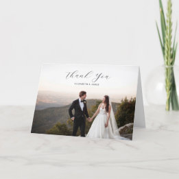 ライトスクリプトフォト結婚のサンキューカード サンキューカード