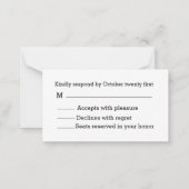 ライトスタイリッシュビーチサンセット熱帯rsvp結婚's ノートカード (裏面)