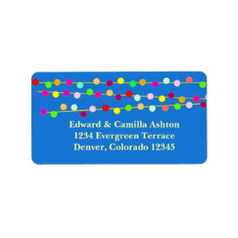 ライトストリングカスタマイズ可能クリスマス住所 シール