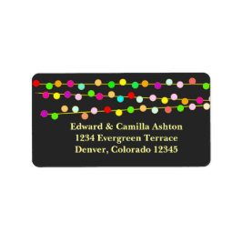 ライトストリングカスタマイズ可能クリスマス住所 シール