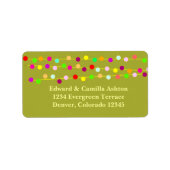 ライトストリングカスタマイズ可能クリスマス住所 シール (正面)