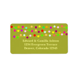 ライトストリングカスタマイズ可能クリスマス住所 シール