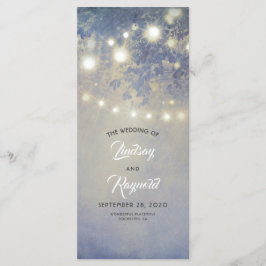 ライトストリング素朴ダスティブルー結婚式 プログラム