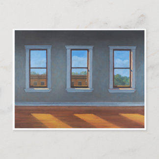 ライトストリーミングを含む3つのウィンドウ ポストカード