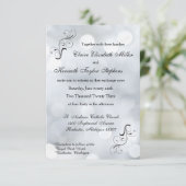 ライトスノーグリッタースパーク–3x5結婚式招待状 招待状 (スタンド正面)