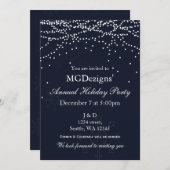 ライトスノーフェスティバル企業のホリデーパーティー招待状 招待状 (正面/裏面)