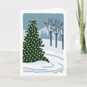 ライトスノー空白のト付き木 カード (正面)