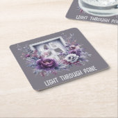 ライトスルーペイン勇気付けられる紙コースター スクエアペーパーコースター (アングル)