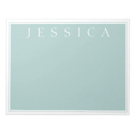 ライトスレートブルーグレー | あなたの名前 ノートパッド