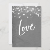 ライトス グランジ トゥ ハヴ アンド トゥ ホールド グレイ 招待状 (裏面)