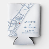 ライトズビルビーチエレガントな結婚祝いの好意 缶クーラー (正面)