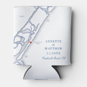 ライトズビルビーチエレガントな結婚祝いの好意 缶クーラー (正面)