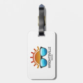ライトズビルビーチノースカロライナのサングラス ラゲッジタグ (裏面縦)