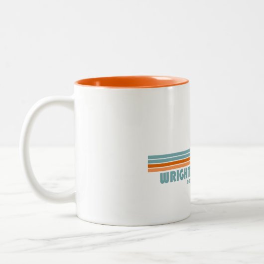 ライトズビルビーチノースカロライナSun Palm Trees ツートーンマグカップ (左)