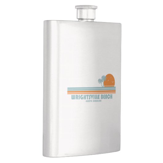 ライトズビルビーチノースカロライナSun Palm Trees フラスク (右)