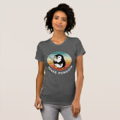 ライトセイバーを持つスペースペンギン Tシャツ (正面フル)