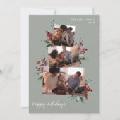 ライトセージのフォトコラージュと果実と緑 シーズンカード (正面)