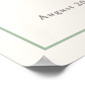 ライトセージのプレイドボウエレガントベビーシャワーへようこそ ポスター (角)