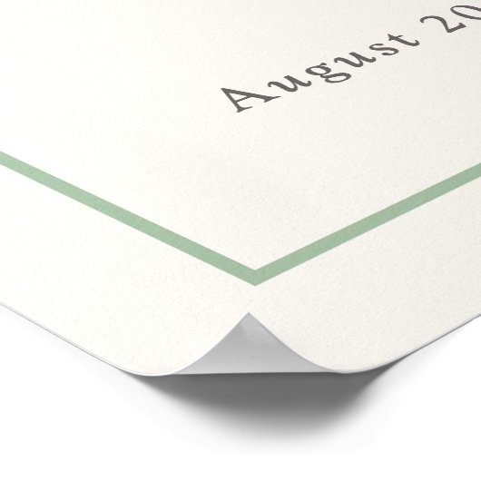 ライトセージのプレイドボウエレガントベビーシャワーへようこそ ポスター (角)