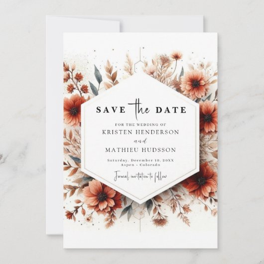 ライトセージクラシックテラコッタ結婚ズ セーブザデート (正面)