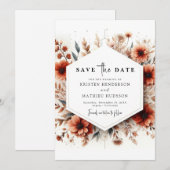 ライトセージクラシックテラコッタ結婚ズ セーブザデート (正面/裏面)