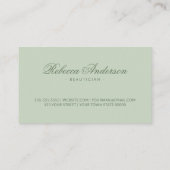 ライトセージグリーンシッミニマルクトレンディースクリかわいらしプト 名刺 (裏面)
