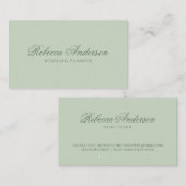 ライトセージグリーンシッミニマルクトレンディースクリかわいらしプト 名刺 (正面/裏面)