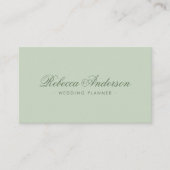 ライトセージグリーンシッミニマルクトレンディースクリかわいらしプト 名刺 (正面)