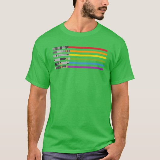ライトセーバー レインボー ガール Tシャツ (正面)