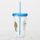 ライトソレルブラウンホースリアルイラストレーション アクリルタンブラー (右)
