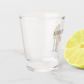 ライトソレルブラウンホースリアルイラストレーション ショットグラス (左)