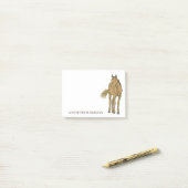 ライトソレルブラウンホースリアルイラストレーション ポストイット (デスク上)