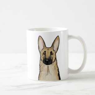 ライトタンとブラックドイツの羊飼い コーヒーマグカップ