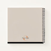 ライトタンのロゴ+ブラック文字会社事業番号 ノートブック (裏面)