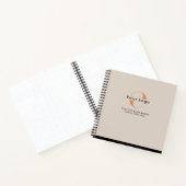 ライトタンのロゴ+ブラック文字会社事業番号 ノートブック (内部)