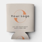 ライトタンのロゴ+ブラック文字会社Business Ca 缶クーラー (裏面)