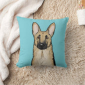 ライトタンドイツの羊飼い犬の装飾芸術 クッション (ブランケット)