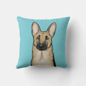 ライトタンドイツの羊飼い犬の装飾芸術 クッション (裏面)