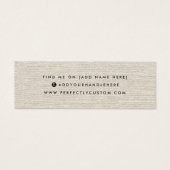 ライトタンリネンロゴスタッドイヤリングディスプレイカード (裏面)