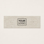 ライトタンリネンロゴスタッドイヤリングディスプレイカード (正面)