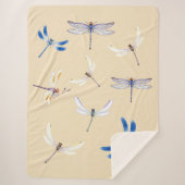 ライトタン飛行中のゴージャスなトンボ シェルパブランケット (正面)