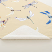 ライトタン飛行中のゴージャスなトンボ シェルパブランケット (3/4)