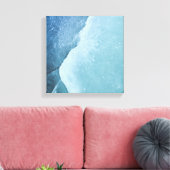 ライトターコイズアイス抽象芸術 キャンバスプリント (インサイチュ (リビング))