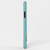 ライトターコイズブルーのハートと写真 Case-Mate iPhoneケース (裏面/右)