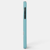 ライトターコイズブルーのハートと写真 Case-Mate iPhoneケース (裏面/左)