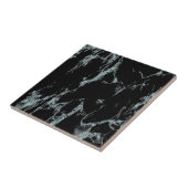 ライトターコイズ静脈黒大理石ルック タイル (側面)