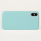 ライトターコイズ iPhone X カバー (裏面(横))