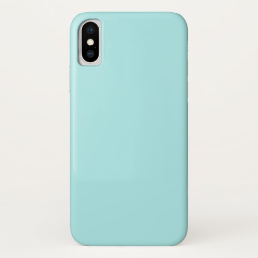ライトターコイズ iPhone X カバー (裏面)