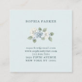 ライトダスティブルーフローラとユーカリ スクエア名刺 (裏面)